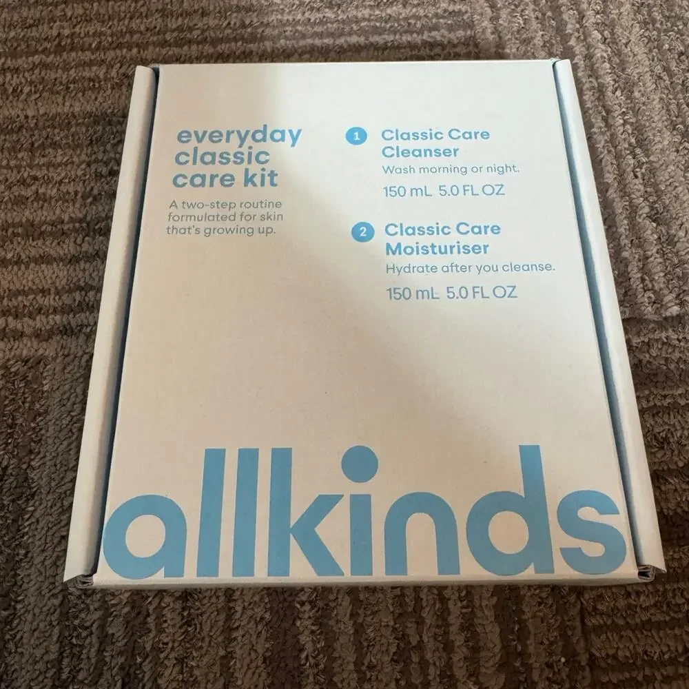 AllKinds Classic Care Daily Routine Set Cleanser Moisturiser Open Box Australia